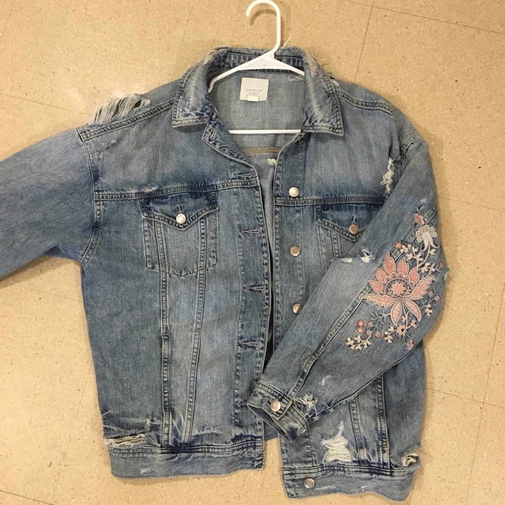 American Eagle Distressed Jean Jacket
